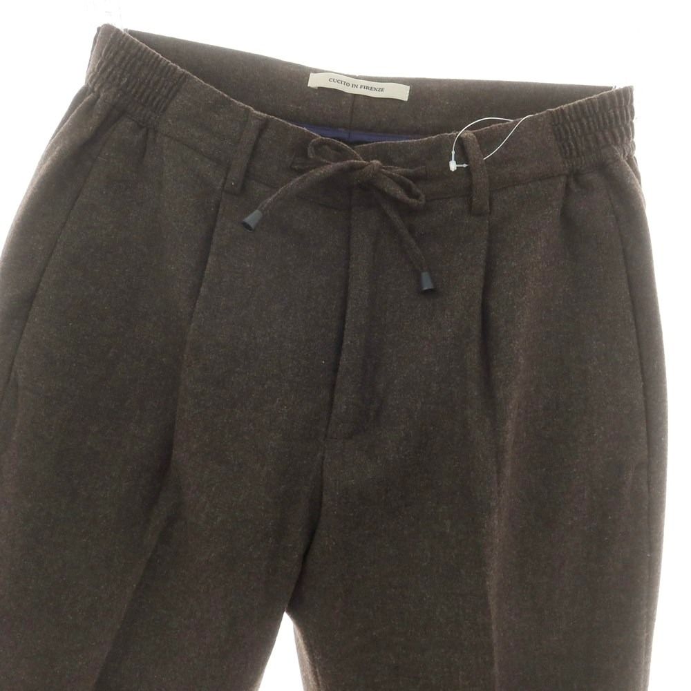 ジャブス アルキヴィオ giab s ストレッチ ウールポリエステル イージースラックスパンツ ダークブラウン サイズ44 メンズ