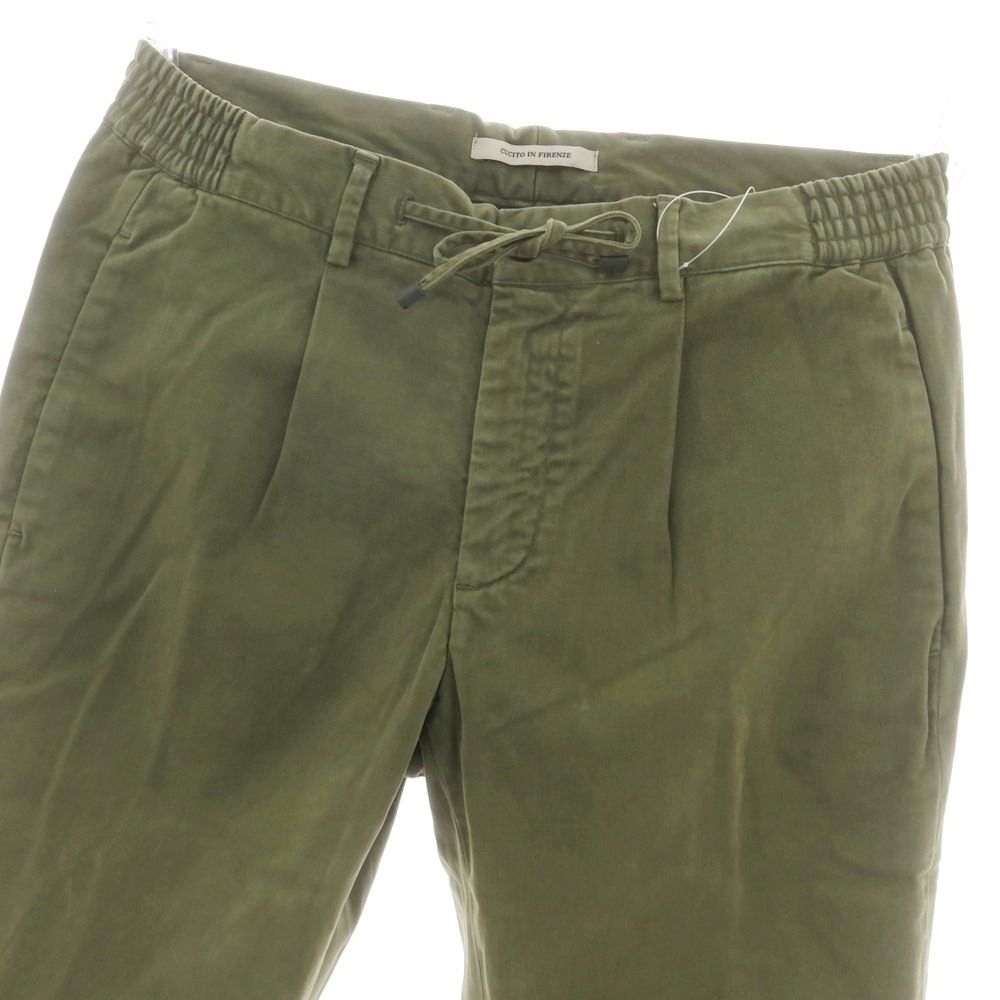 ジャブス アルキヴィオ giab s ストレッチ コットン イージースラックスパンツ オリーブ サイズ44 メンズ