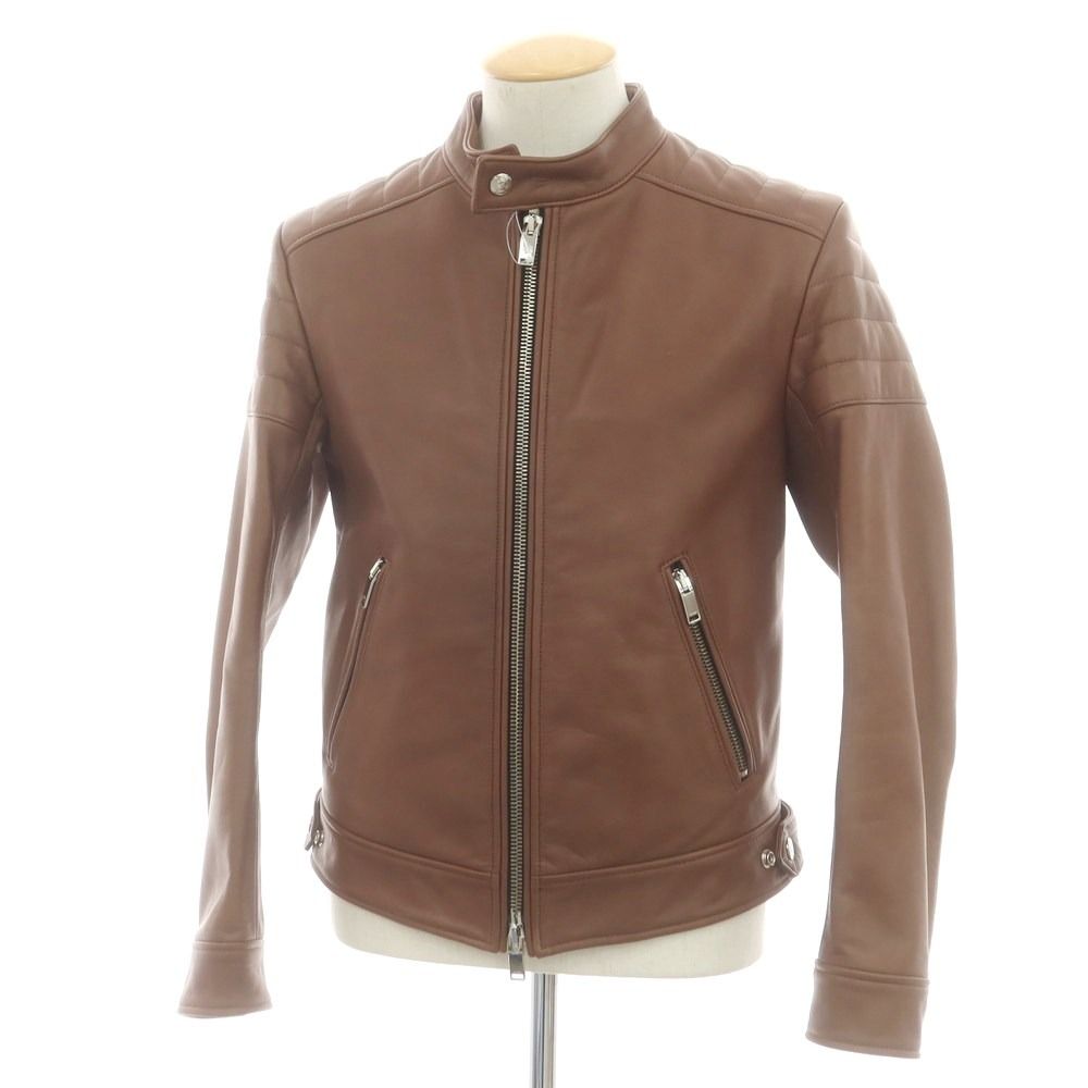 FIXER F1 サイズ46 ブラウン　新品未使用 中古】フィクサー FIXER レザー シングルライダースジャケット