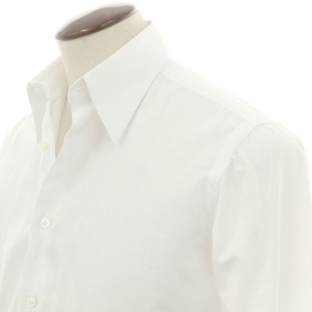 Anna Matuozzo ホワイト長袖シャツ　15 3/4 アンナ マトッツォ Anna Matuozzo コットン ロングポイントカラー