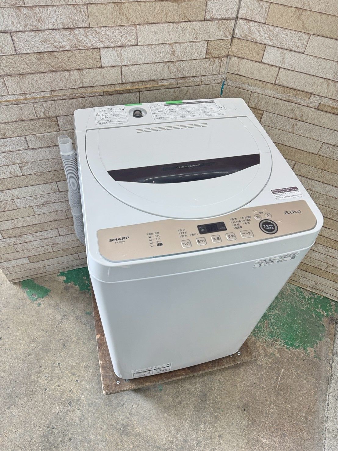 大阪 3か月保障付き 洗濯機 シャープ 6 kg ES GE G T IS 218