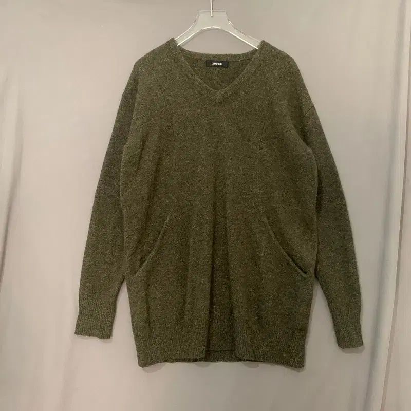 M ZUCCA Vネック アルパカ ブレンド ニット ロング丈