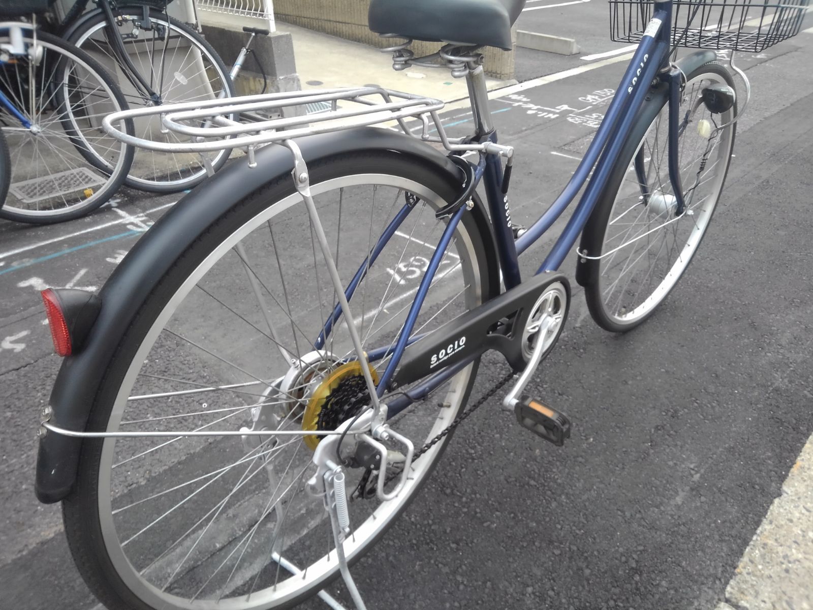 中古自転車3841 前後タイヤ新品！ マルイシ 26インチ ギヤなし