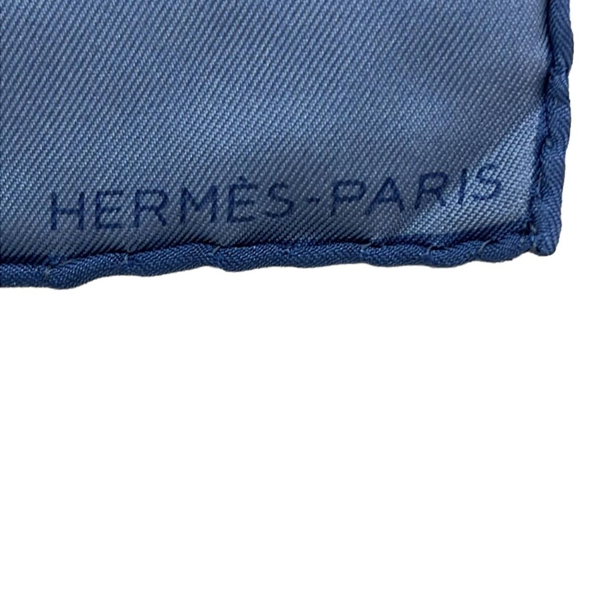 HERMES(エルメス) スカーフ美品 プチカレ ブルー シルク/ポケット