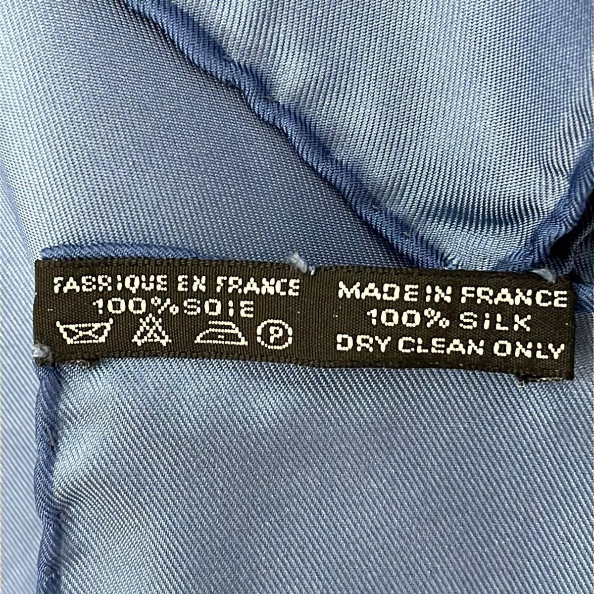 HERMES(エルメス) スカーフ美品 プチカレ ブルー シルク/ポケット