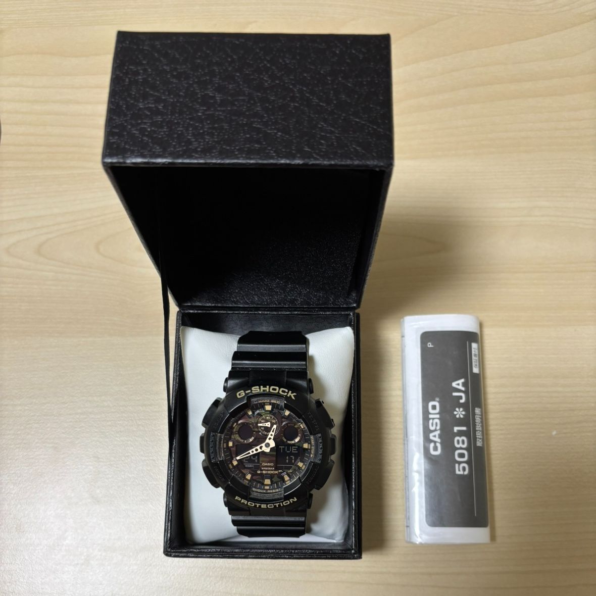 G-SHOCK GA-100CF-1AJF 迷彩 カモフラ ブラック×ゴールド 国内モデル 