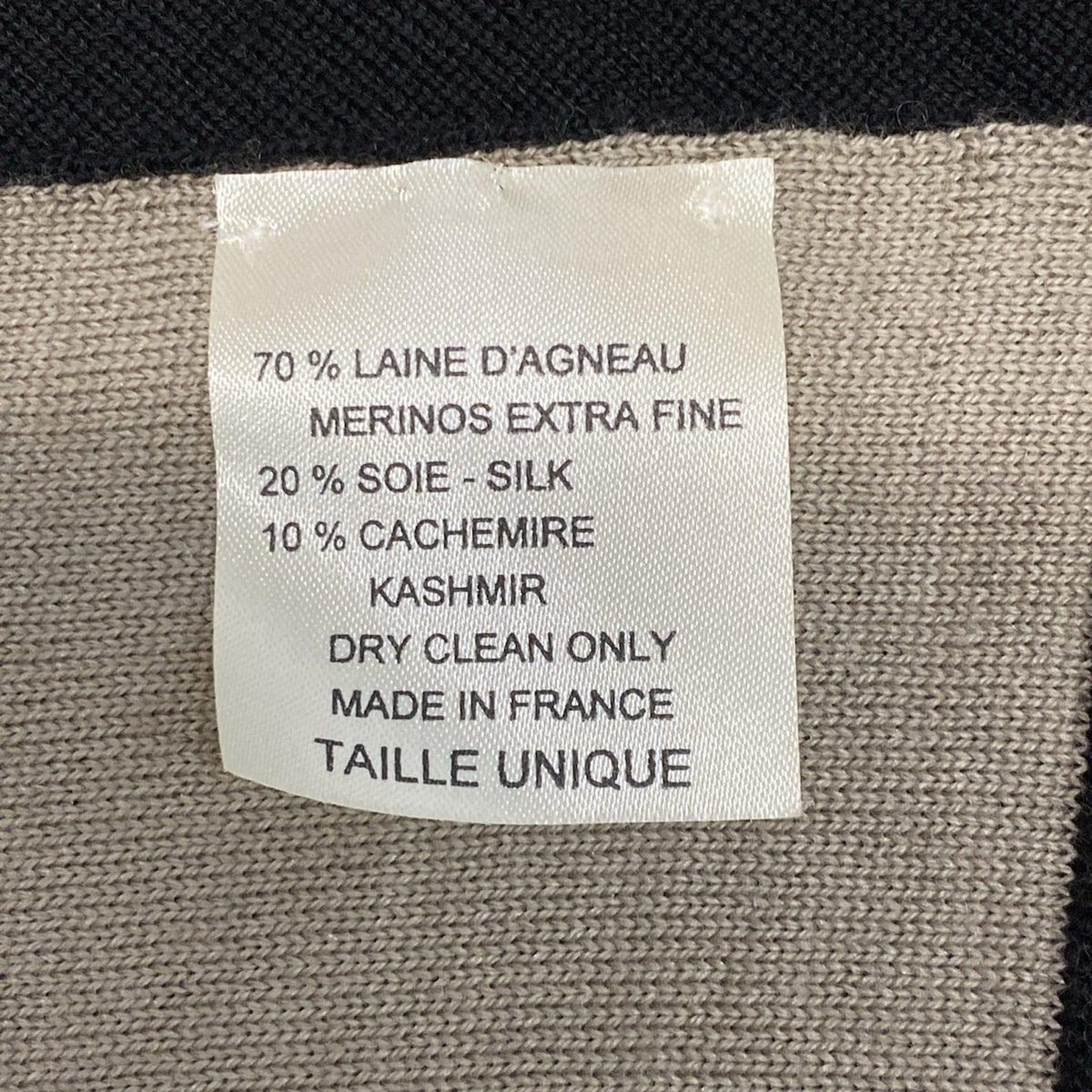 CHANEL(シャネル) ブランケット スポーツライン 黒×ベージュ 大判