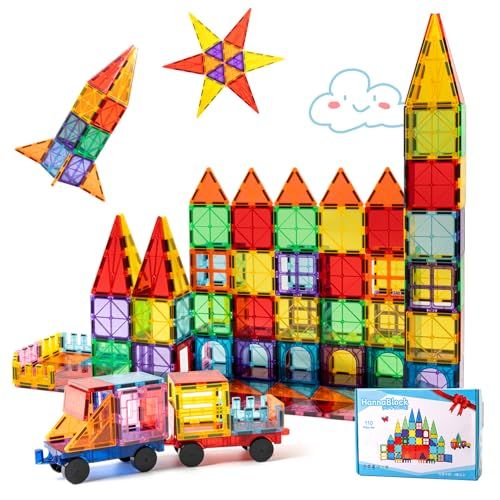 110 Pcs マグネットブロック 磁石 おもちゃ 子供 知育玩具 磁石ブロック マグネット プレゼント ギフト 贈り物se