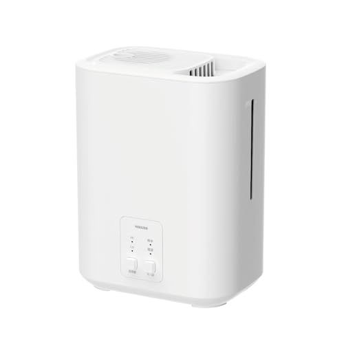 山善 加湿器 加熱式 スチーム式 上から給水 和室6畳 洋室10畳 アロマ 卓上 タンク丸洗い 空焚き防止 加湿量2段階調節 寝室 ホワイト AMKS AMA 30 se