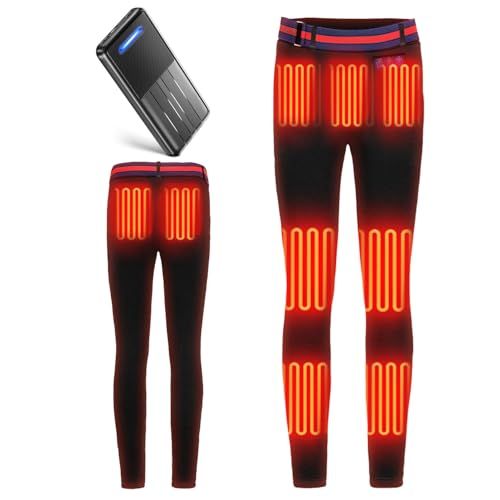 Ｒｏｋｏｍｉ 前後9箇所発熱 ＆ 最高75℃ 電熱パンツ 加熱パンツ 22800 mAhバッテリー付き ヒーターズボン レディース 繊維ヒーター ロングパンツ USB給電 急速発熱 3段温度調整 防寒ズボン 裏起毛 取り外し なベルト 水洗可se