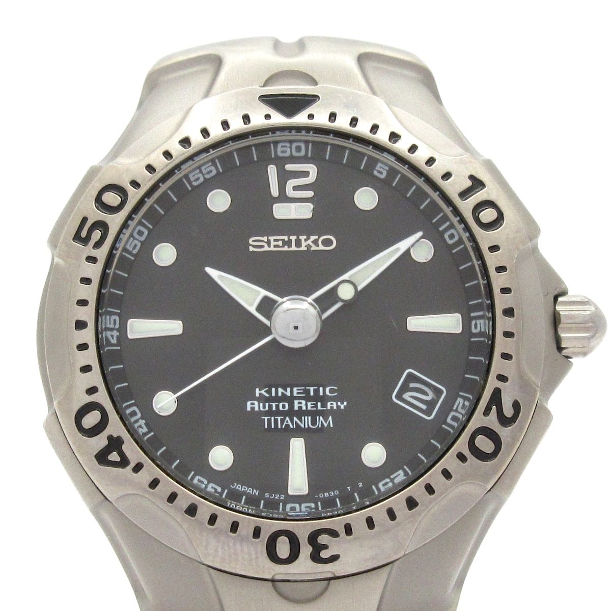SEIKO セイコー 腕時計 KINETIC 5 J 22 0 B 80 メンズ 黒
