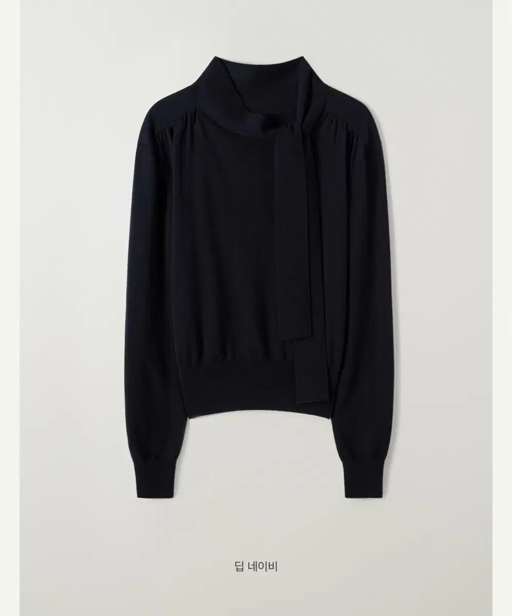 シエ sie マロン シャーリング スカーフ ニット 딥네이비