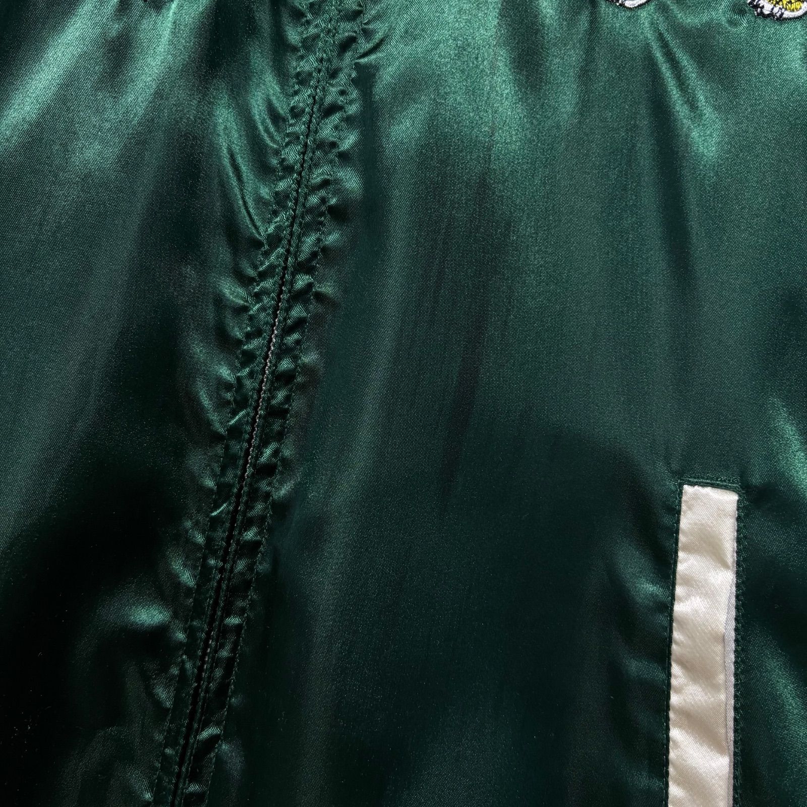 鏡花水月 スカジャン 虎 龍 刺繍 ドラゴン 和柄 日本 y2k グリーン 緑