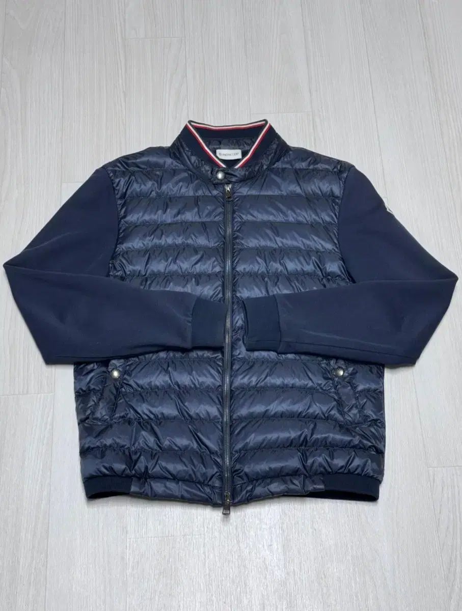 モンクレール ネイビー メンズ トリコット ダウン ベスト M