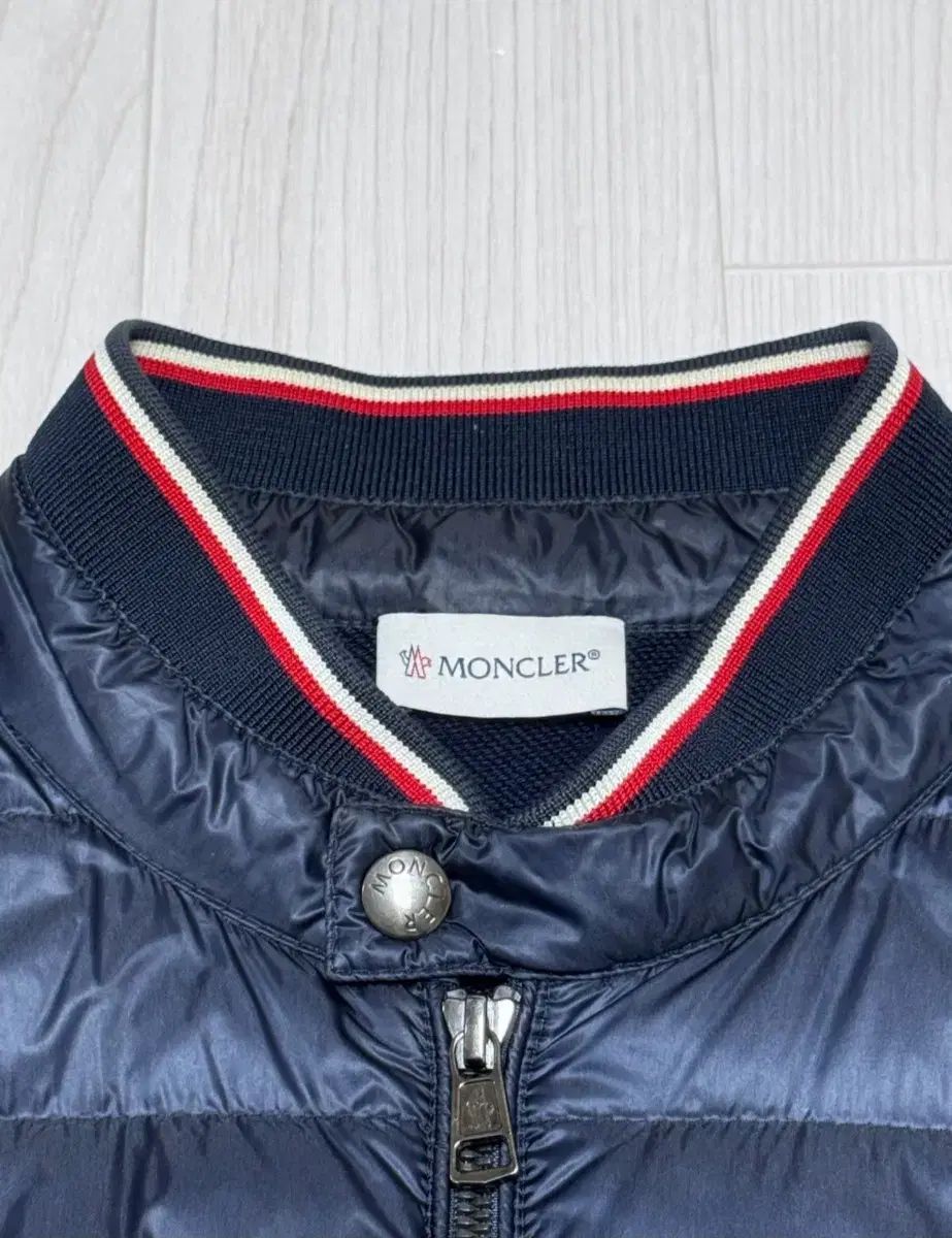 モンクレール ネイビー メンズ トリコット ダウン ベスト M