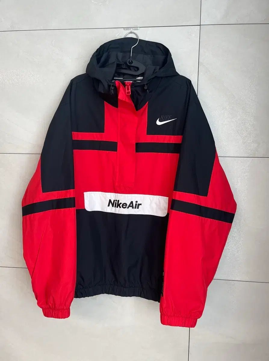 ナイキ エア アノラック ウィンドブレーカー ブラック/レッド (XL