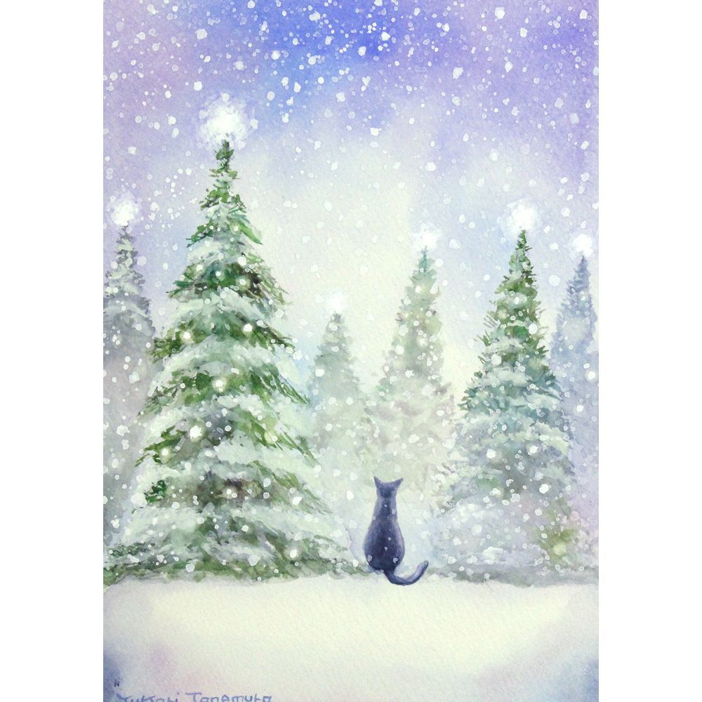 原画）静かな雪【A5サイズ／水彩画／#2894】 - メルカリ