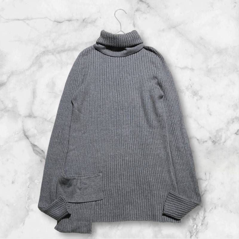 RAGNE KIKAS for Yohji Yamamoto ラグネキカス フォー ヨウジヤマモト リブニット ハイネック カシミヤ混 変形 サイズ２