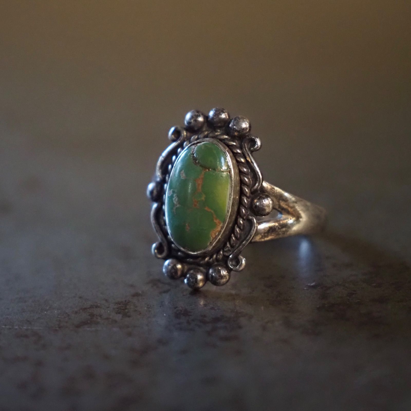 Navajo Fred Harvey Era Turquoise Ring 15号 ナバホ フレッド 