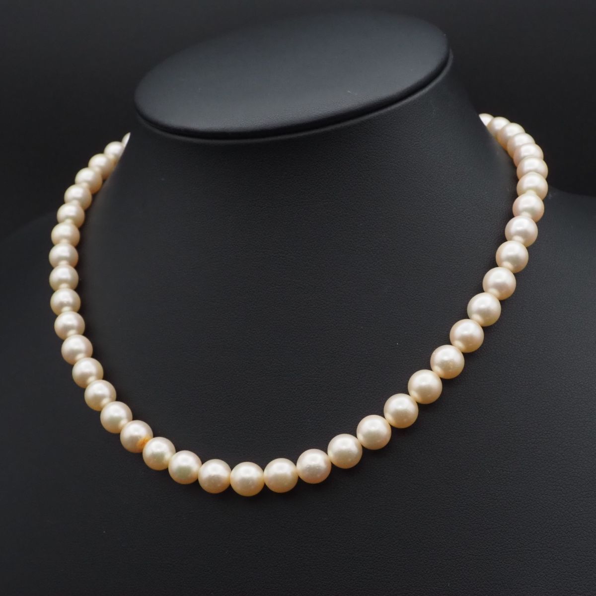 J831 本真珠 7.8mm珠 パール SILVER刻印 ネックレス デザイン