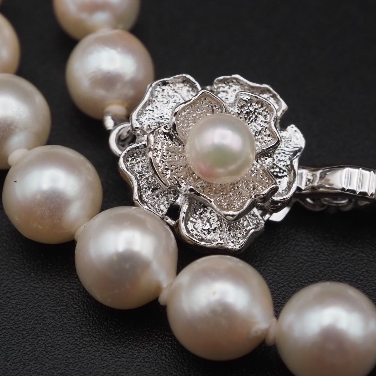 ネックレス パール あこや 真珠 8mm ダイヤモンド 0.02ct 『KR4 