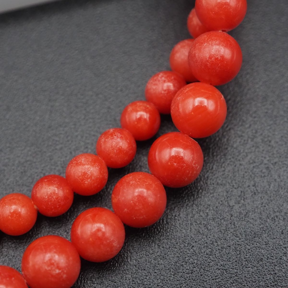 J858 赤珊瑚 サンゴ SILVER刻印 ネックレス デザイン シルバー 3月