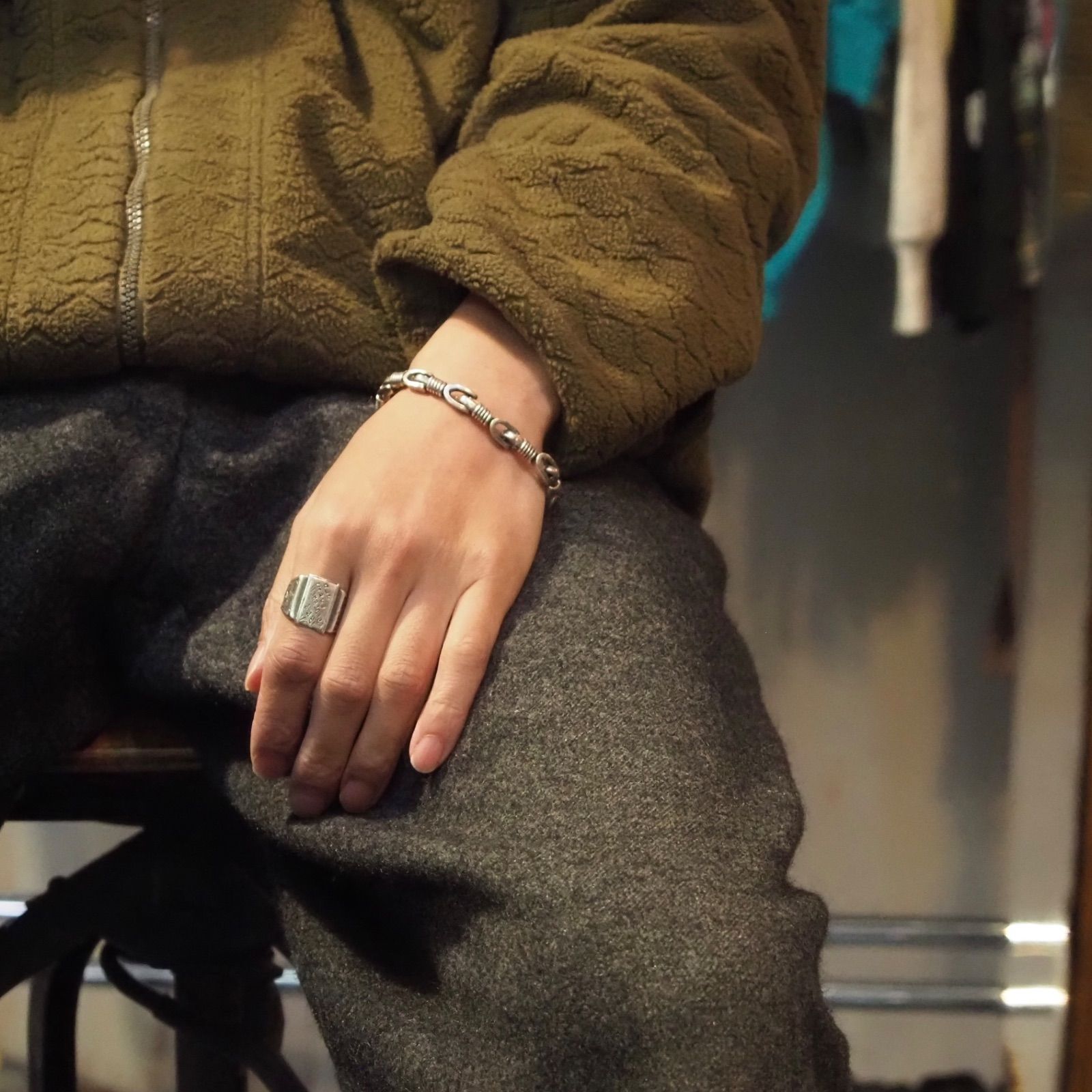 Heavy Link Chain Hook Bracelet Silver 925 シルバー ブレスレット