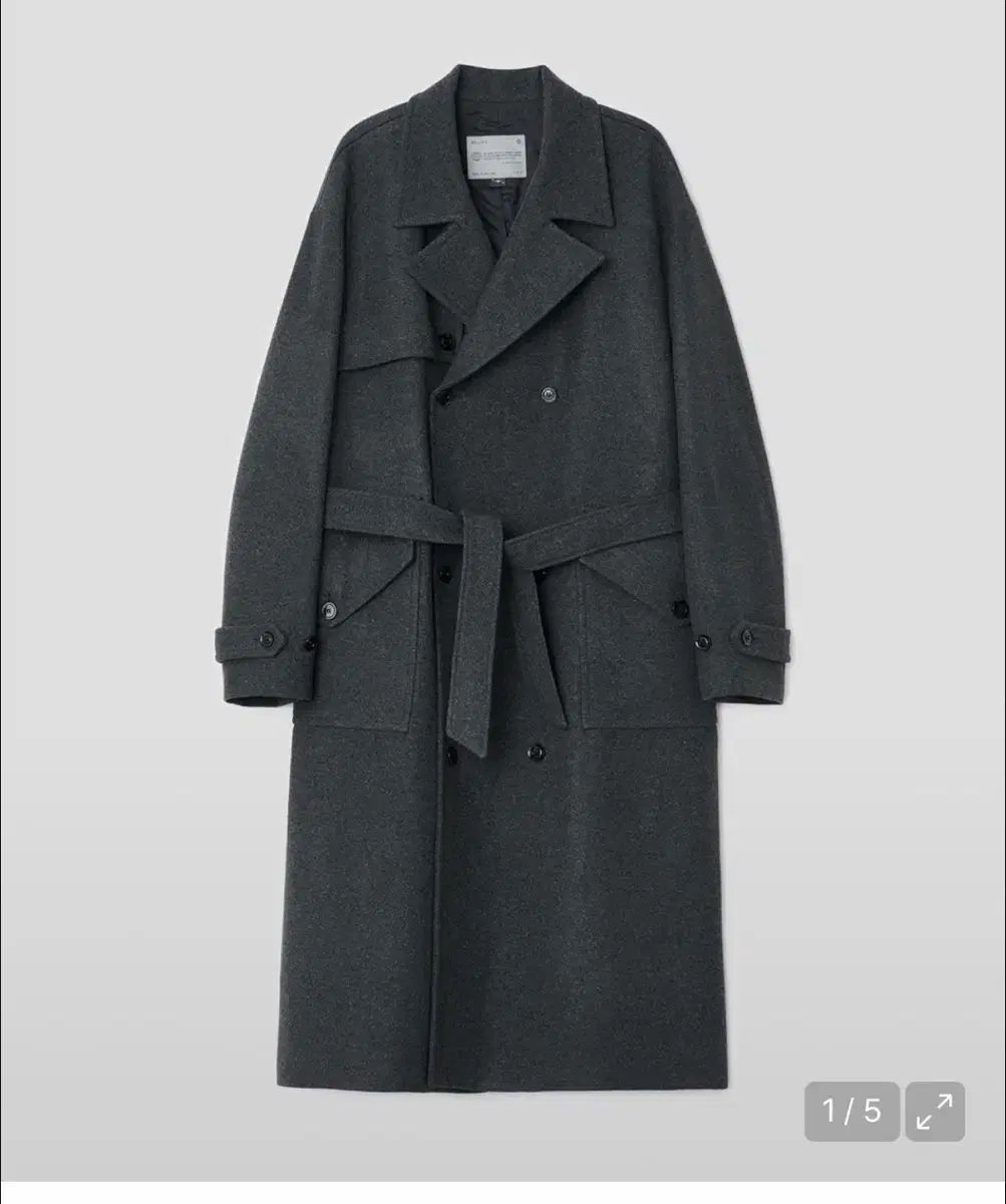 BELIER ベルリエ レガシー メルトン トレンチ コート - チャコール グレー 3