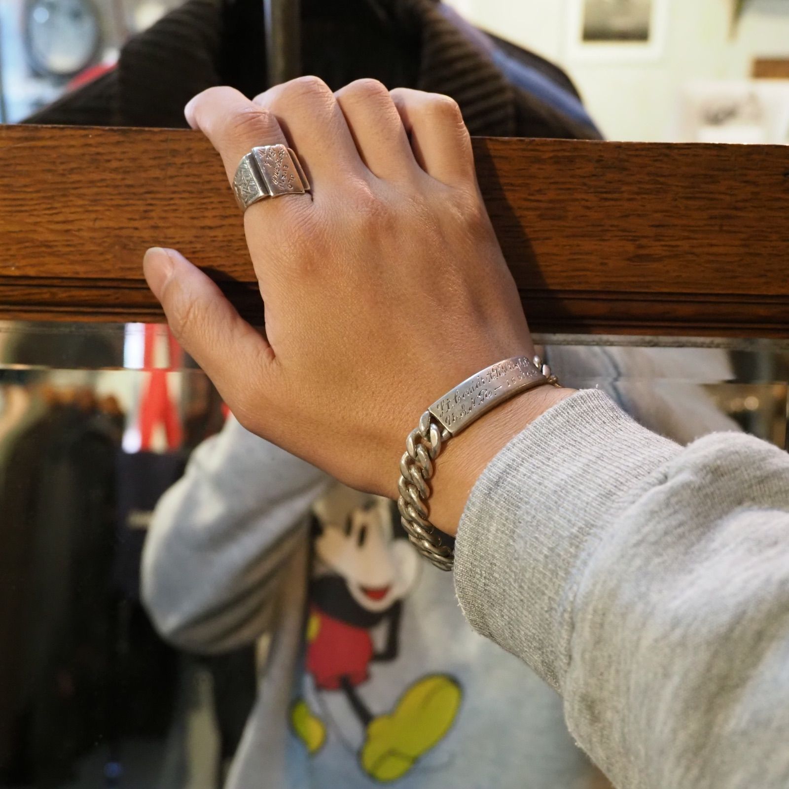 40's U.S.N.R ID Bracelet NAPIER Sterling Silver Military NAVY ID