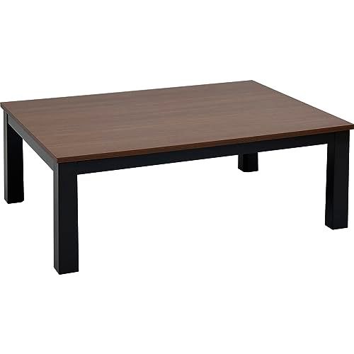 山善 こたつ テーブル 長方形 幅105 cm 奥行75 リバーシブル天板 中間入切スイッチ 温度調節無段階 ブラック ブラウン EYC 105752 BK MBR p