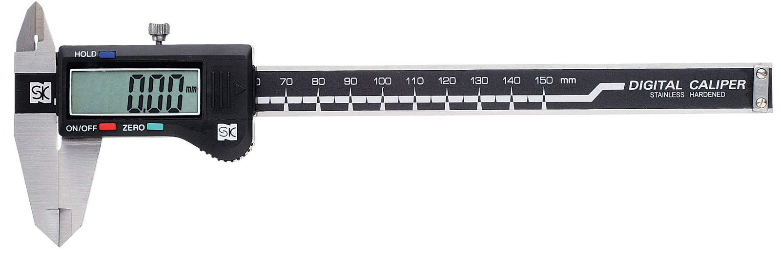 新潟精機 SK デジタルノギス 150 mm DN-150 デプスバー有 クリアハードケース付