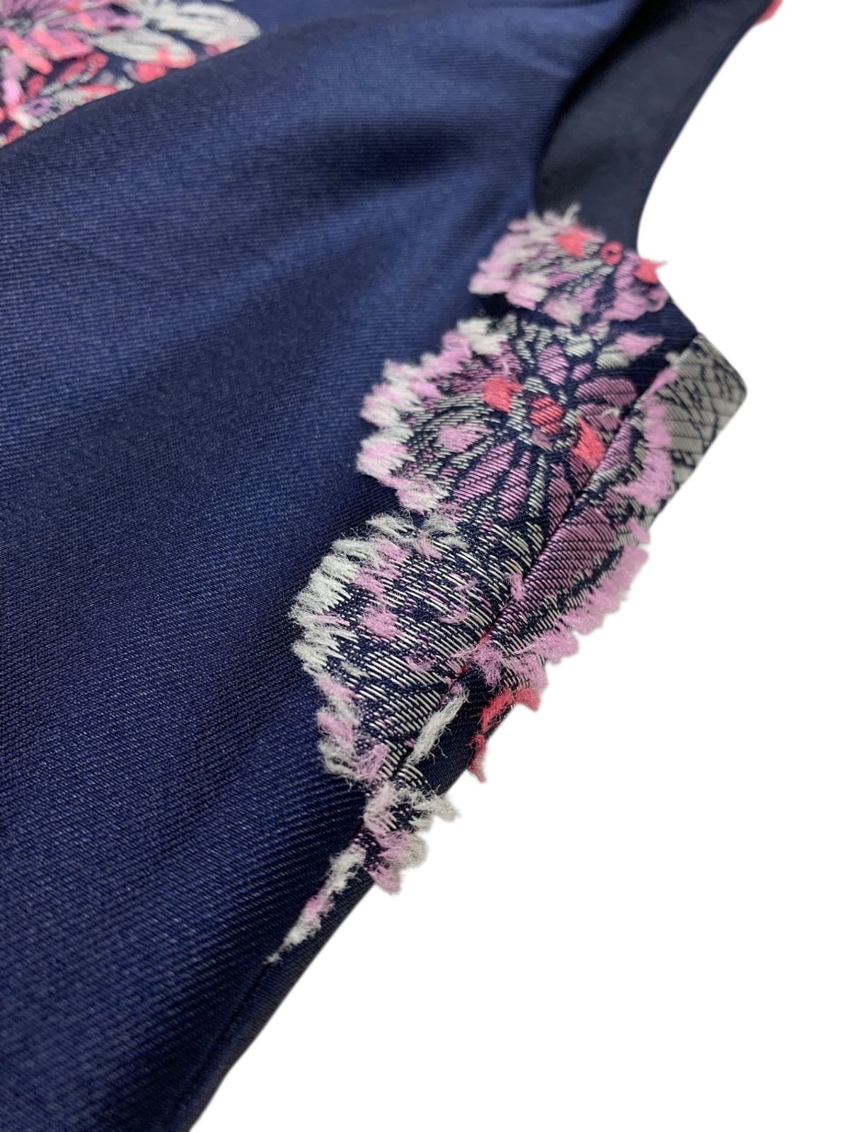 エムズグレイシー 811351 ワンピース 38 ネイビー フラワーモチーフ