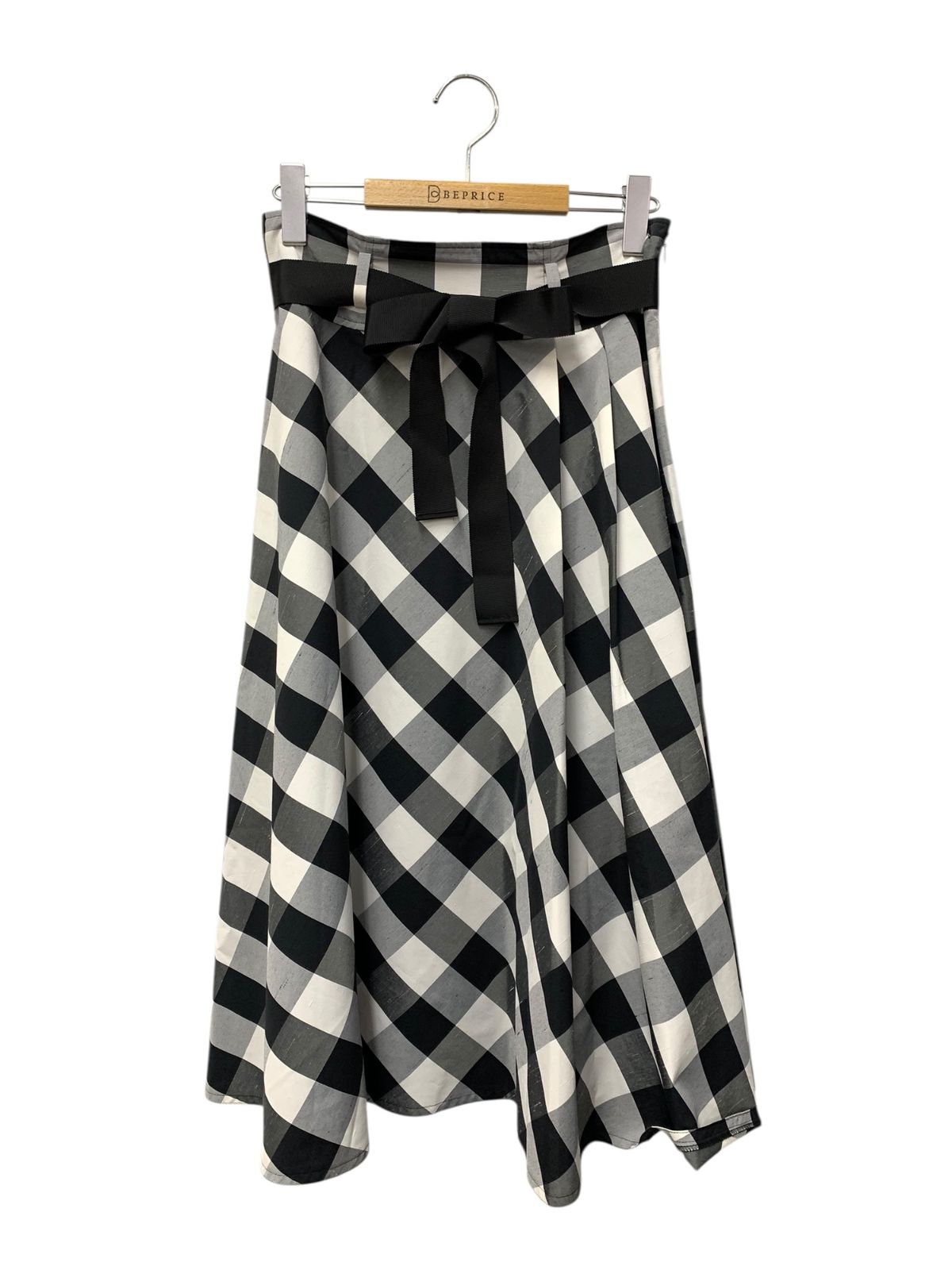 エムズグレイシー 217313 スカート 40 ブラック チェック フ
