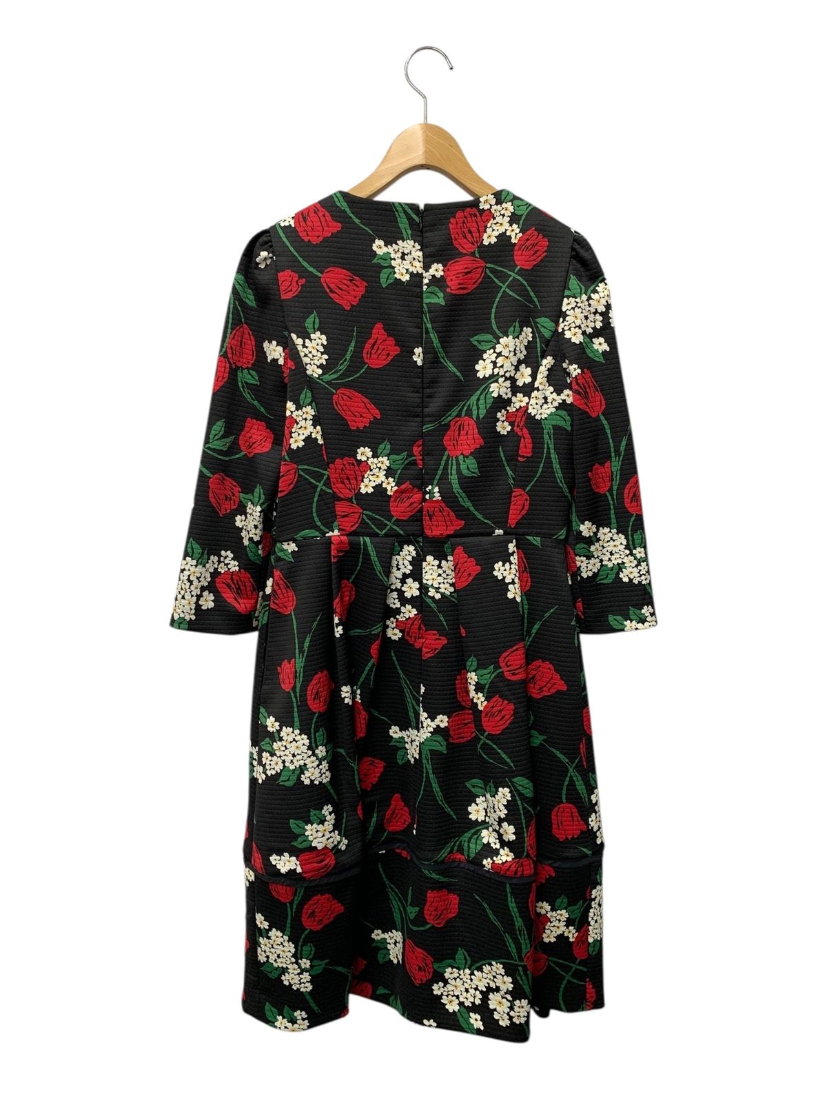 エムズグレイシー Tulip Queen Anne s Lace Flower Dress 911559 ワンピース 38 ブラック