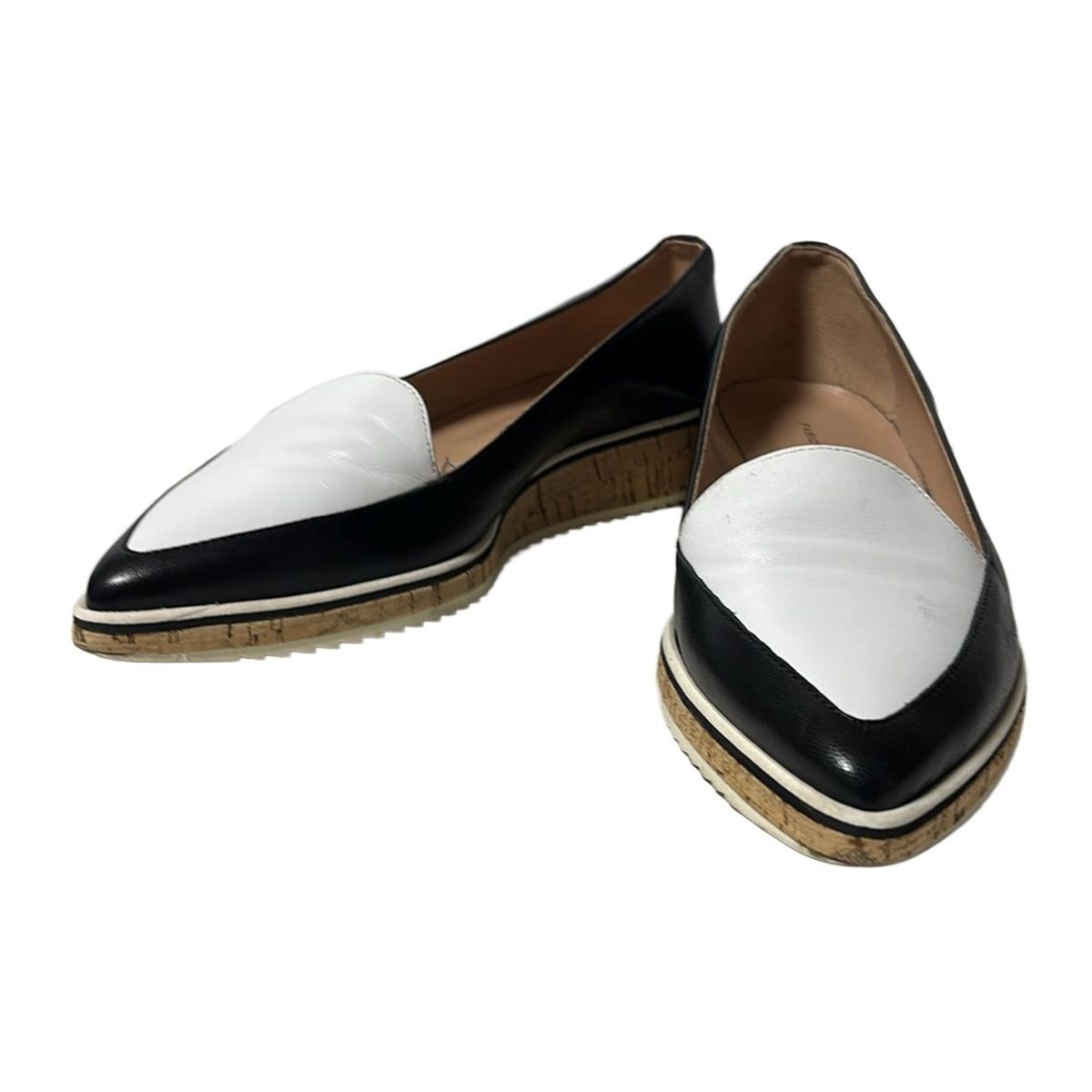 FABIO RUSCONI ファビオルスコーニ シューズ 37 レディース - 黒×白 レザー