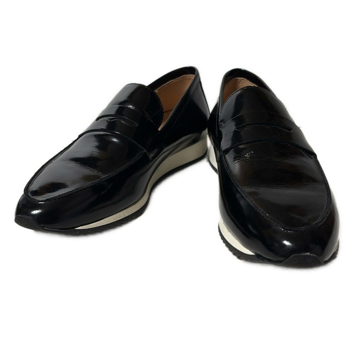 FABIO RUSCONI(ファビオルスコーニ) ローファー 37 レディース - 黒