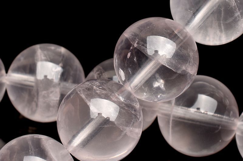 １点物 コロンビア産 ピンクレムリアンシードクリスタル 12 mm ブレスレット パワーストーン 天然石 _U 8270