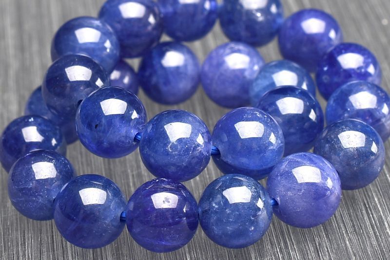  １点物 AA 群青色の結晶 タンザナイト 7 5 mm ブレスレット パワーストーン 天然石 _U 8260 ブレスレット バングル アクセサリー