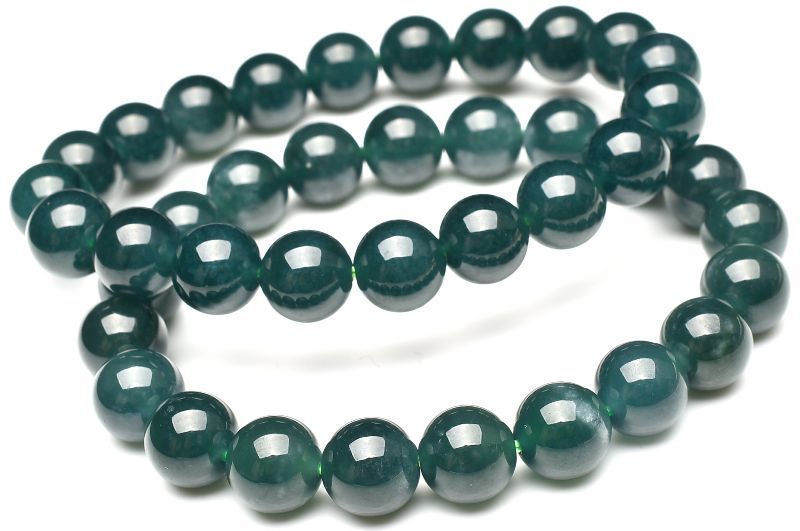 グアテマラ産◇希少マンサーノ翡翠 ブルージェダイト 青翡翠 9.5mm