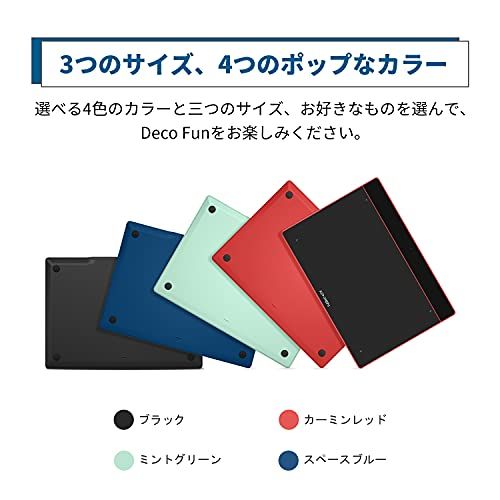 XPPen ペンタブ 4 8 3インチ 板タブ スマホ対応 充電不要ペン イラスト 入門用 OSU!ゲーム用 Windows Mac Chromebook Androidに対応 Deco Fun XS ブラックse