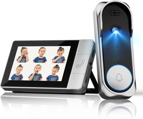 インターホン テレビドアホン カメラ付き 工事不要 ワイヤレス 双方向通話 自動録画 暗視 IP 65防水se