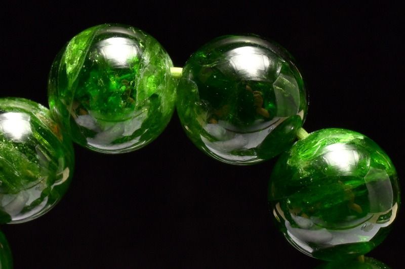１点物 高品質 鮮やかグリーン ダイオプサイト 9 mm ブレスレット パワーストーン 天然石 _MC 2034