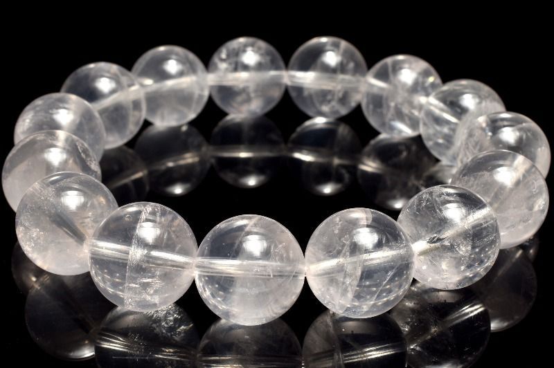 １点物 コロンビア産 ピンクレムリアンシードクリスタル 13.5-14 mm ブレスレット パワーストーン 天然石 _MC 1969