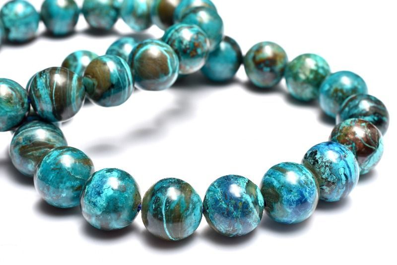 チョコミントカラー◇ クリソコラ 9mm ブレスレット 1個売り