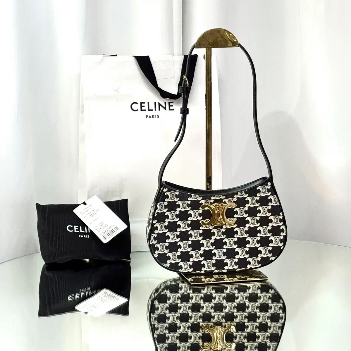 25 SS セリーヌ Mサイズ ミディ ティリーバッグ ツートン