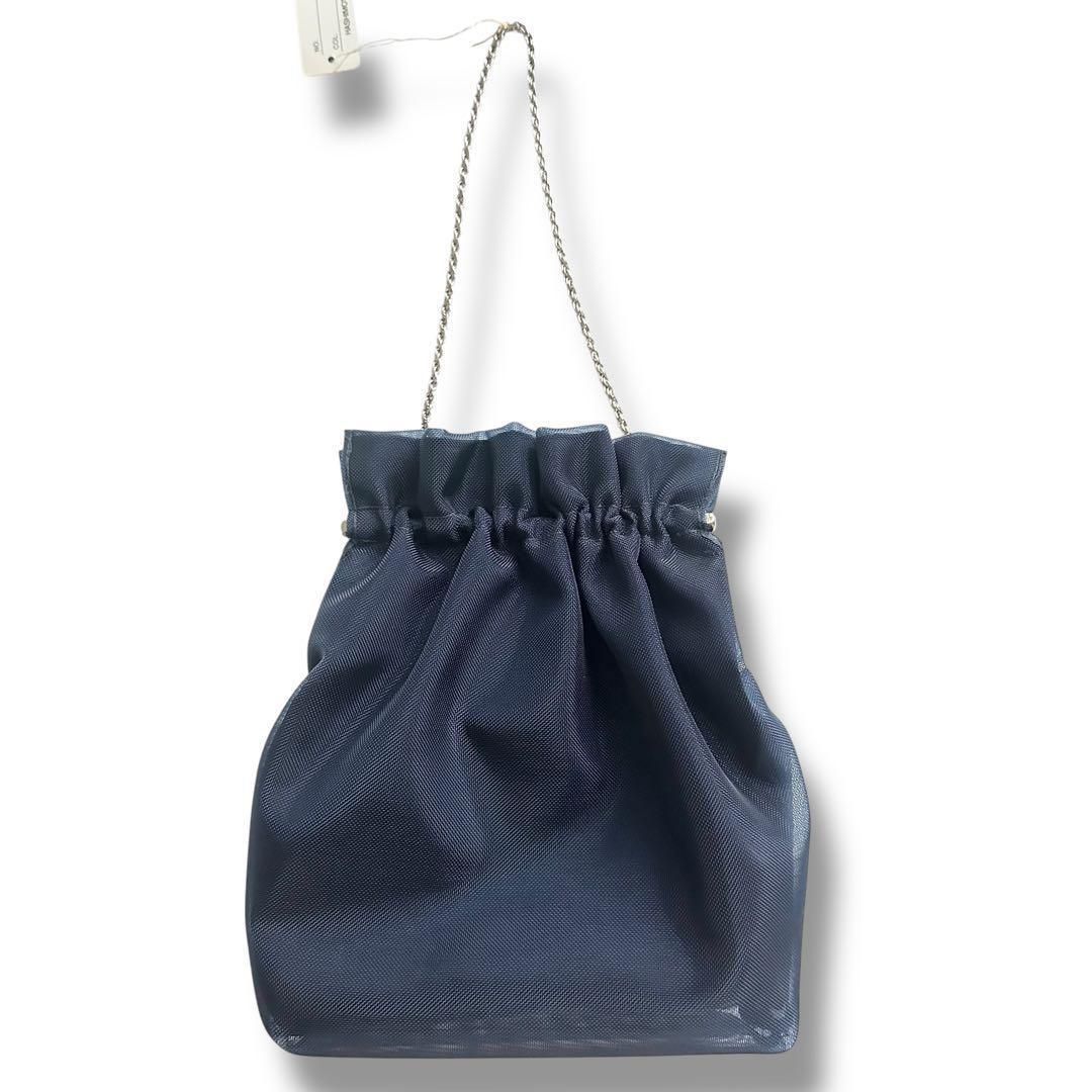 新品 ルミー はしもと 皇室御用達 がま口 メッシュ ビーズ 刺繍 バッグ