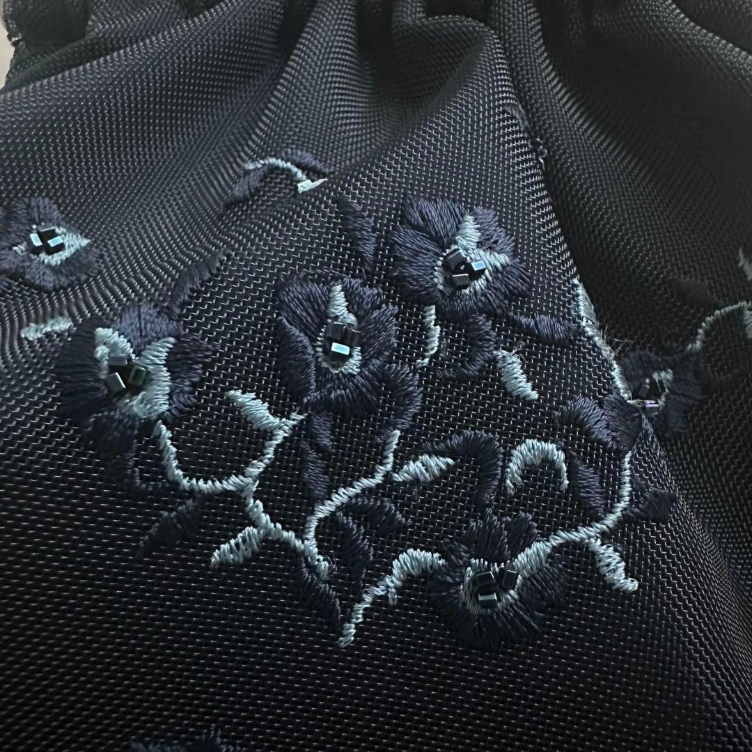 新品 ルミー はしもと 皇室御用達 がま口 メッシュ ビーズ 刺繍 バッグ