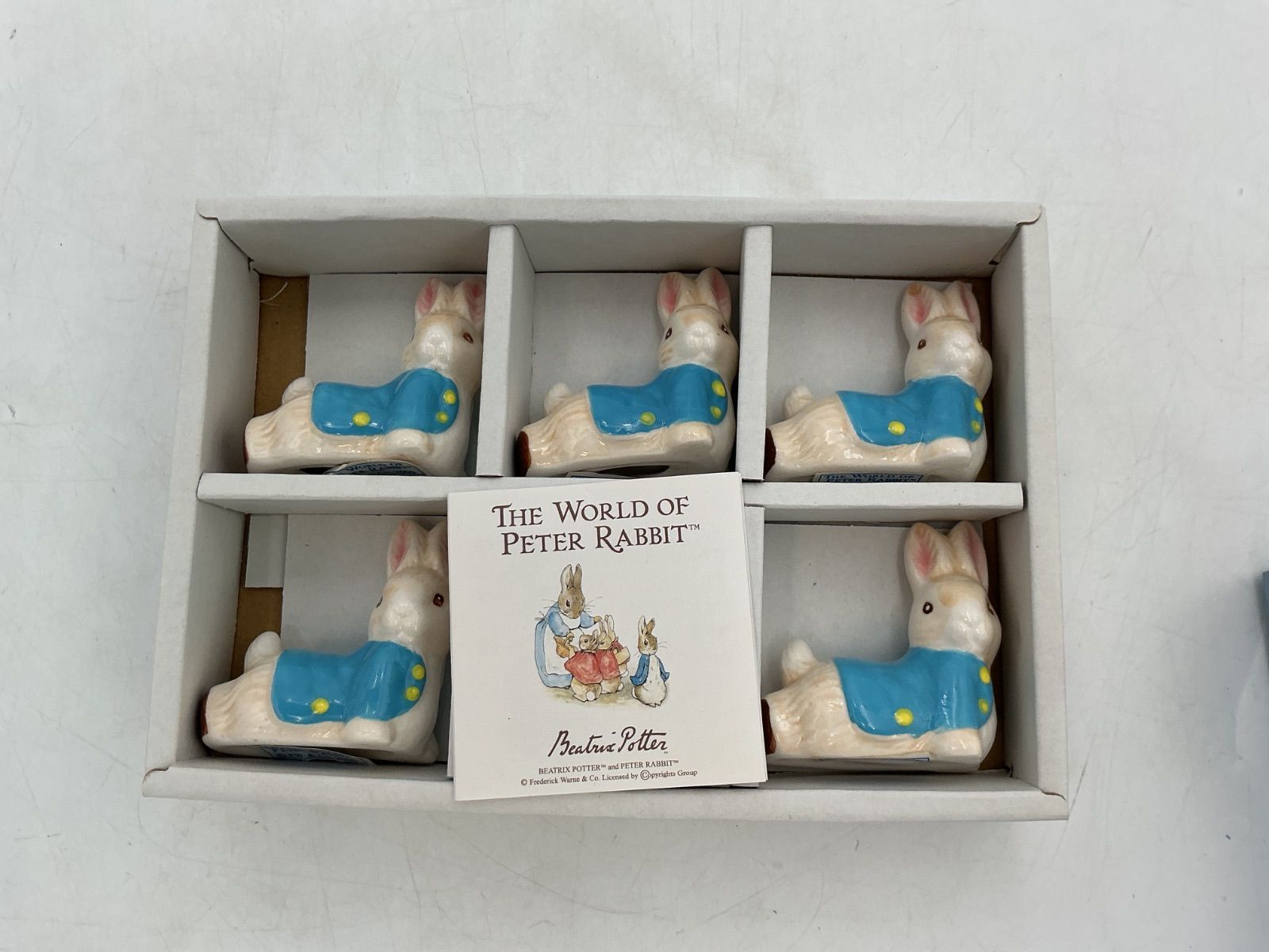 ピーターラビット箸置揃 2セット 陶器箱付き THE WORLD OF PETER