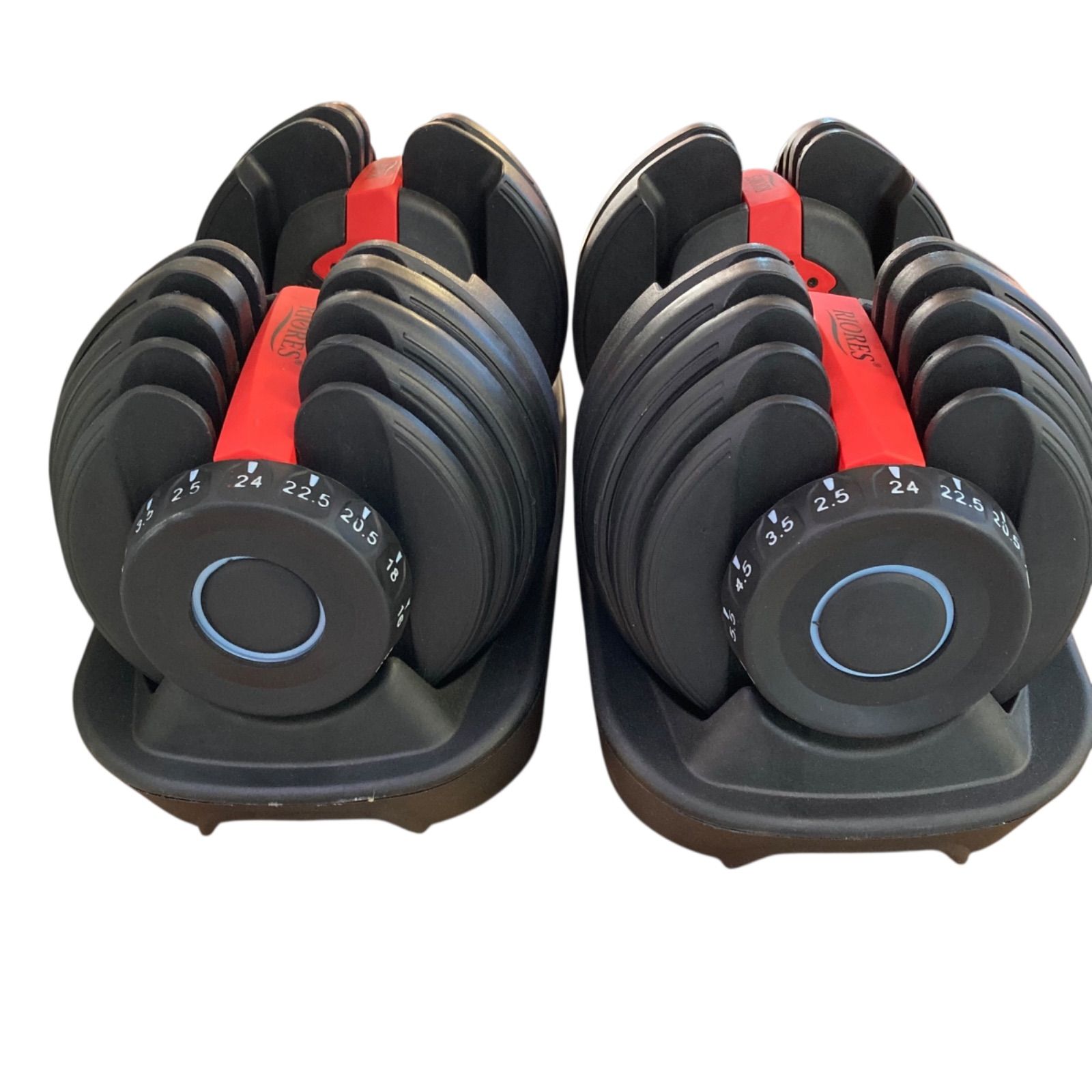 RIORIS 可変式ダンベル 24kg 2個セット YouTen 【新発売記念価格】 NEW 改良モデル 可変式ダンベル 24kg 2個