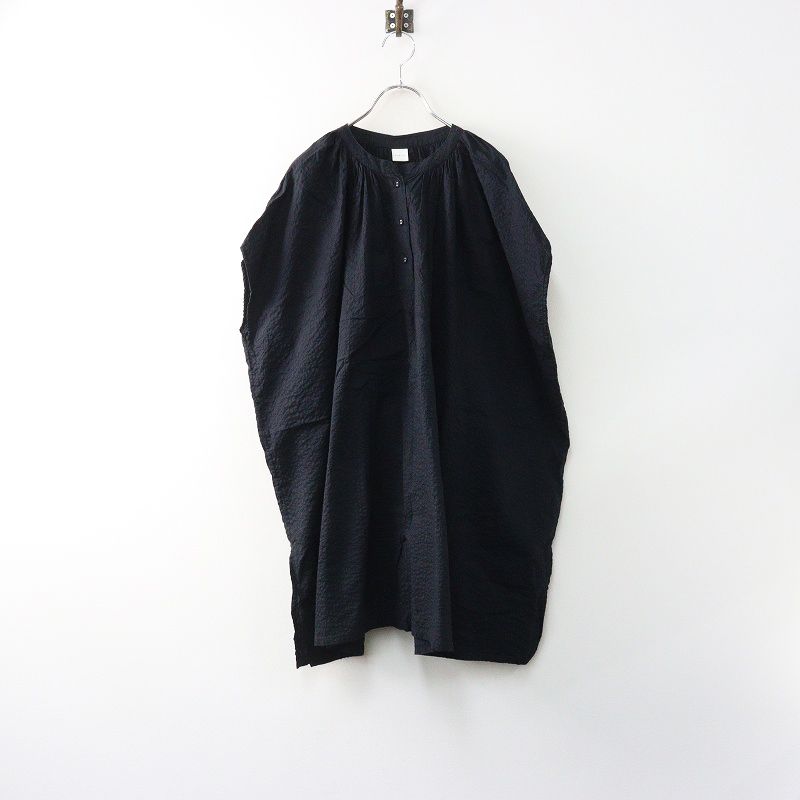 かぐれ kagure コットン リネン プルオーバー F｜ブラック サッカー